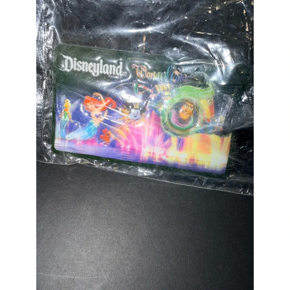 Disneyland World of Color Luggage Tag Ariel Buzz Lightyear Mickey Mouse New